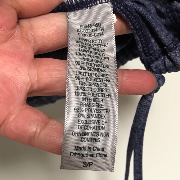 Champion Navy Two Tone Tank Sports Bra Attached - Picture 7 of 8